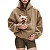 Khaki kangaroo dog hoodie pet carrier