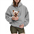 Light gray kangaroo dog hoodie pet carrier