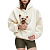 Milky white kangaroo dog hoodie pet carrier